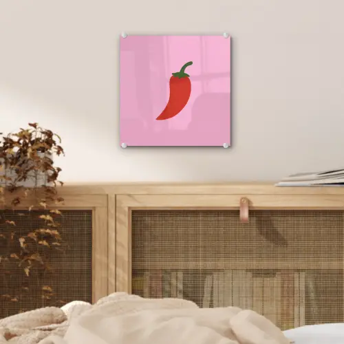 Peper - Rood - Illustratie plexiglas 5mm klein -sfeer4