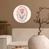 Tulp - Lijst - Ovaal - Illustratie Wandcirkel plexiglas klein -sfeer1