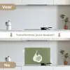 Vijgen - Minimalistisch - Getekend - Mosgroen keuken achterwand spatscherm klein -voor_na_NL