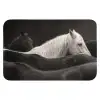 Paarden - Zwart - Wit - Kudde Badmat klein -3d