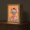 Vlinders - Vrouw - Zonnebril - Kleurrijk Light Box met kabel (Tafellamp) klein -z3d_website