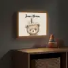 Beer - Boho - Indianentooi - Dieren Light Box met batterij (Wandlamp kind) middel -sfeer5_kind