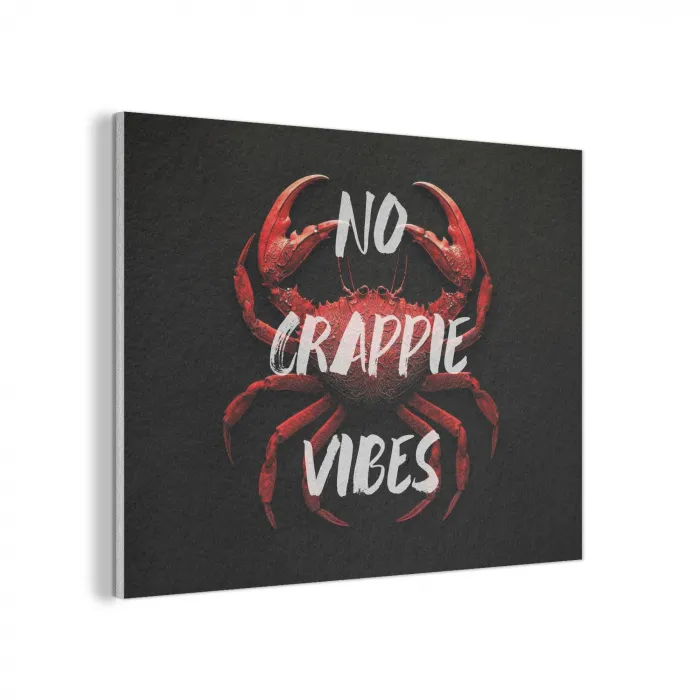 Krab - Rood - Tekst - Zwart PET vilt klein -3d
