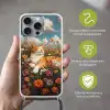 Kat - Bloemen - Ontspannen Hoesje iPhone 16 Pro Max met koord klein -sfeer2_NL