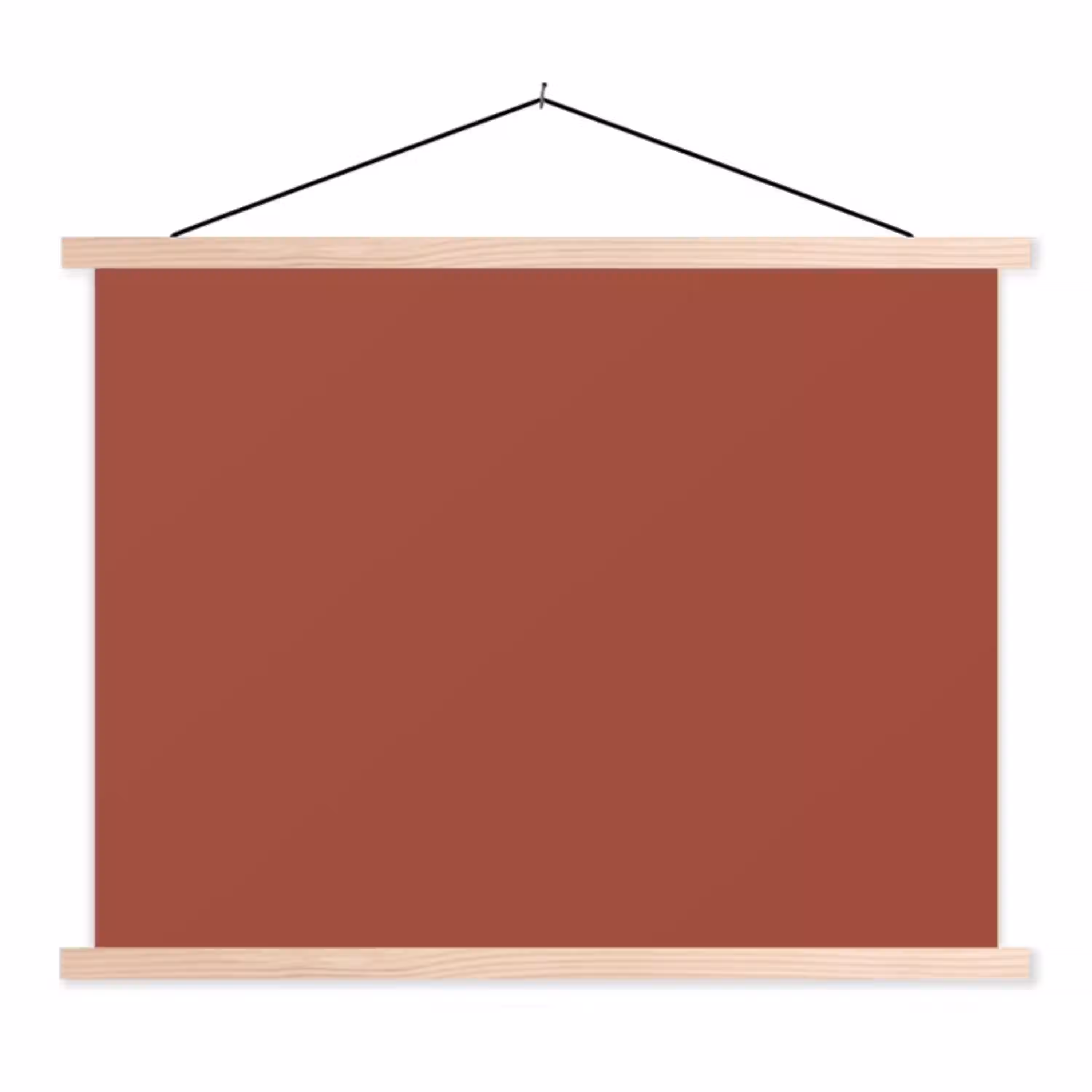 Rustic - Terracotta - Oranje textielposter latten blank klein 122 -3d