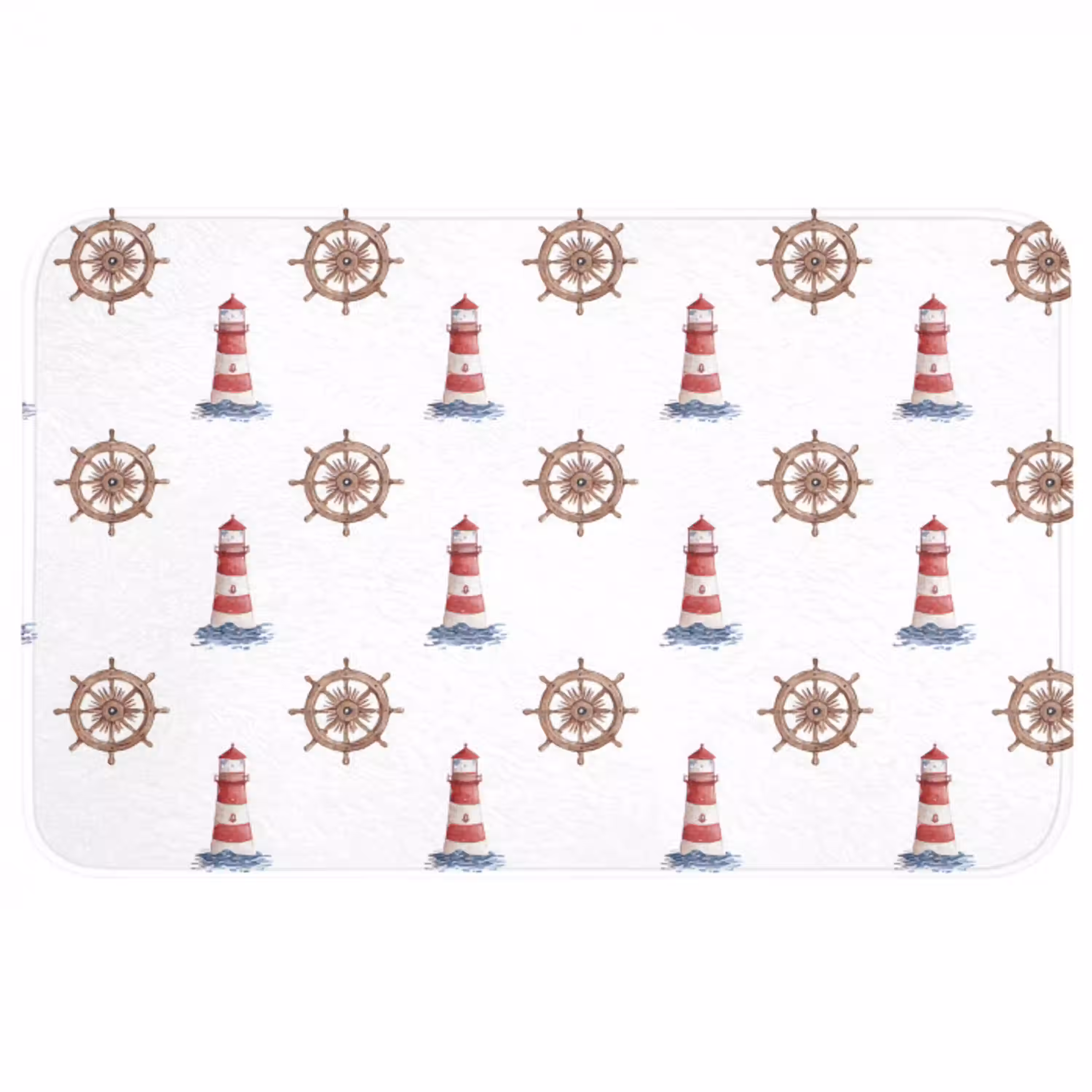 Nautisch - Klassiek - Rood Badmat middel 997 -3d