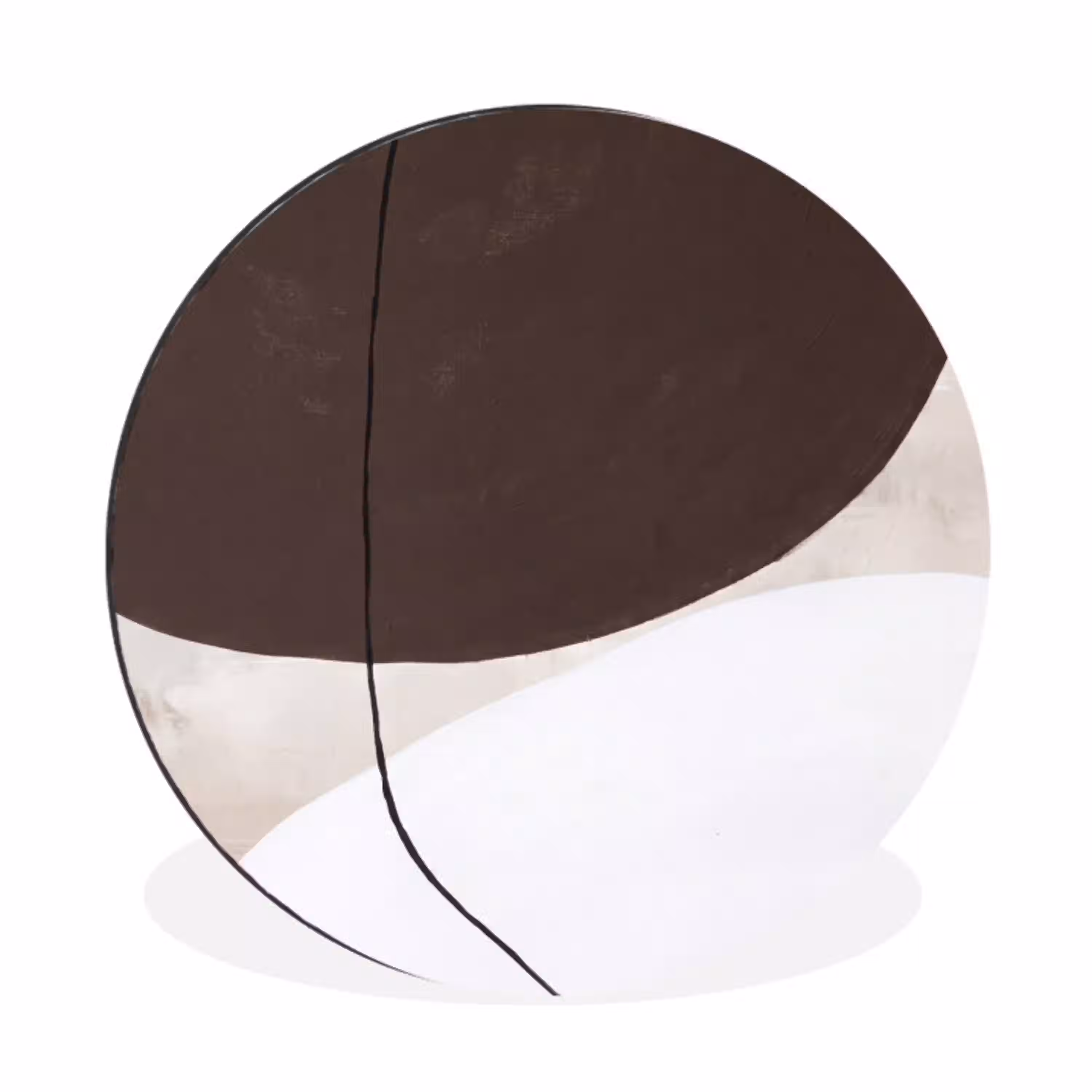 Abstract - Vormen - Modern Wandcirkel aluminium klein -3d