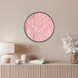 Zebra - Print - Roze Fotolijst rond zonder passe partout klein 856 -sfeer3