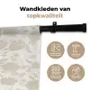 Bloemenpatroon - Silhouet - Wit Wandkleed katoen klein 269 -sfeer2