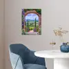 Doorkijk - Toscane - Landschap - Poort poster papier klein -sfeer3