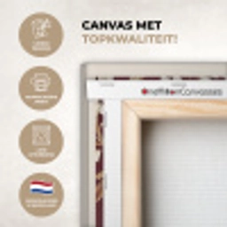 Vogel - Bordeaux - Bloemen - Bessen KitchenYeah - Keuken - Canvas klein -zcloseup