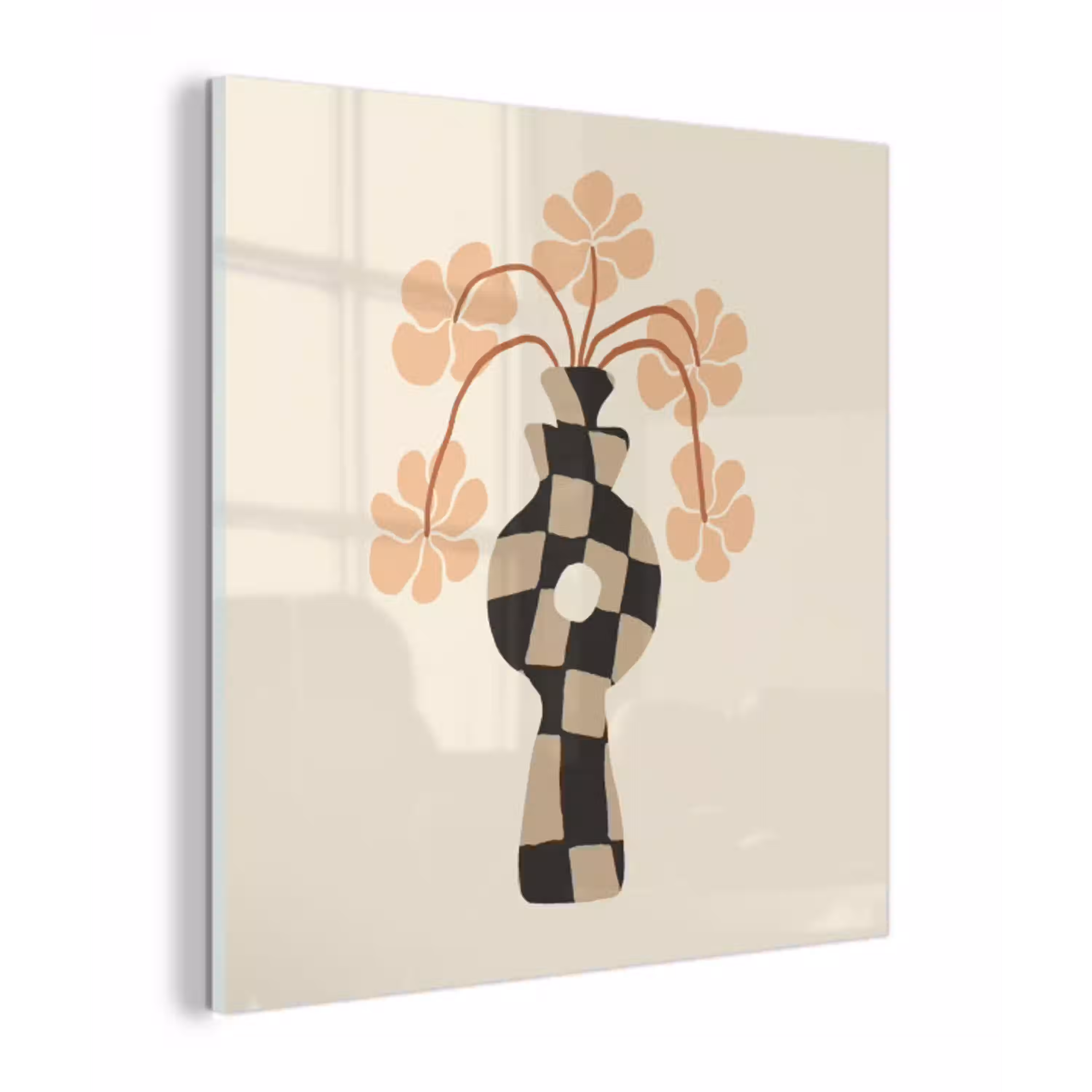 Bloemen - Vaas - Abstracte kunst - Modern plexiglas 5mm klein -z3d