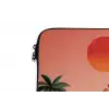 Kameel - Gekleurd tapijt - Duinen - Rode zon laptophoes neopreen klein -detail