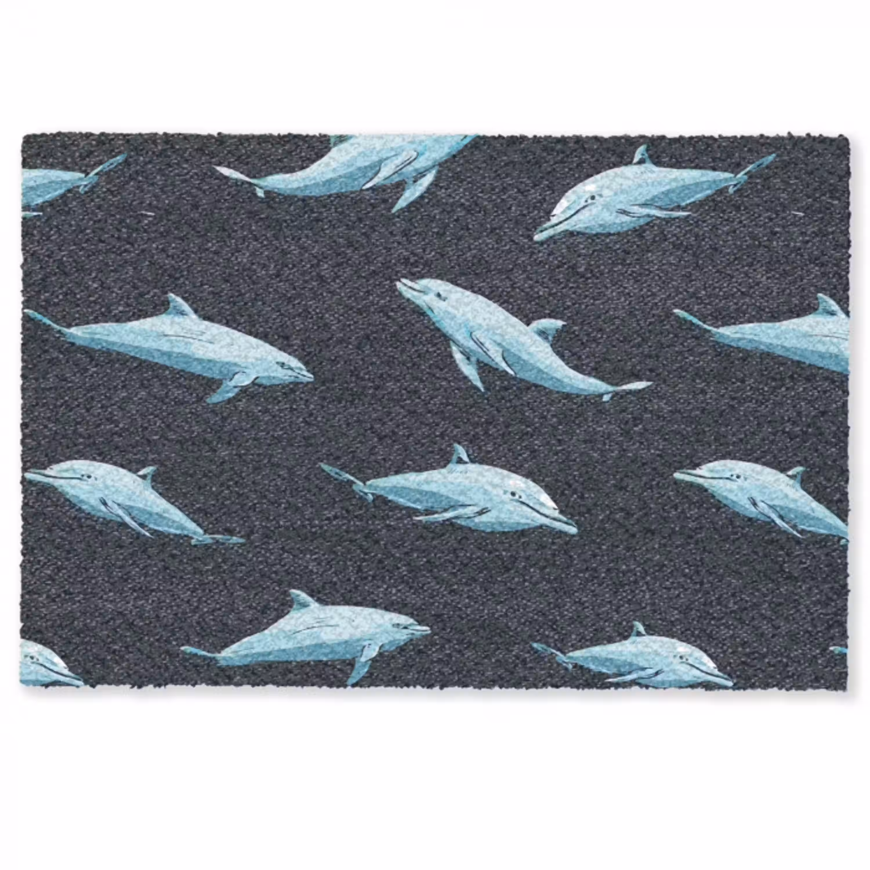 Dolfijnen - Patroon - Blauw - Grijs Deurmat klein -zkaufland3d