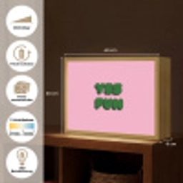 Yes fun - Groen - Roze Light Box met batterij (Wandlamp) middel -USP_websiteoverzichtDE