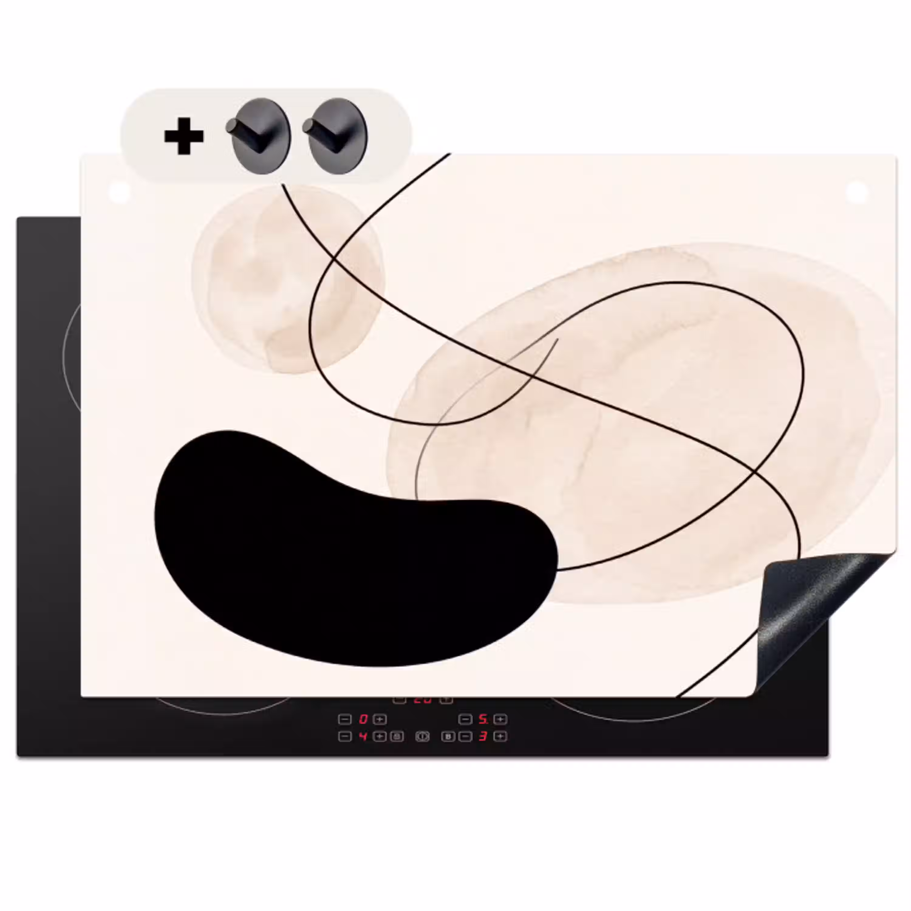 Abstract - Vormen - Kunst Inductie beschemer met haakjes klein -3d