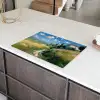 Zandpad - Huis - Bomen - Grasveld Inductie beschermer vinyl 3mm klein -sfeer8