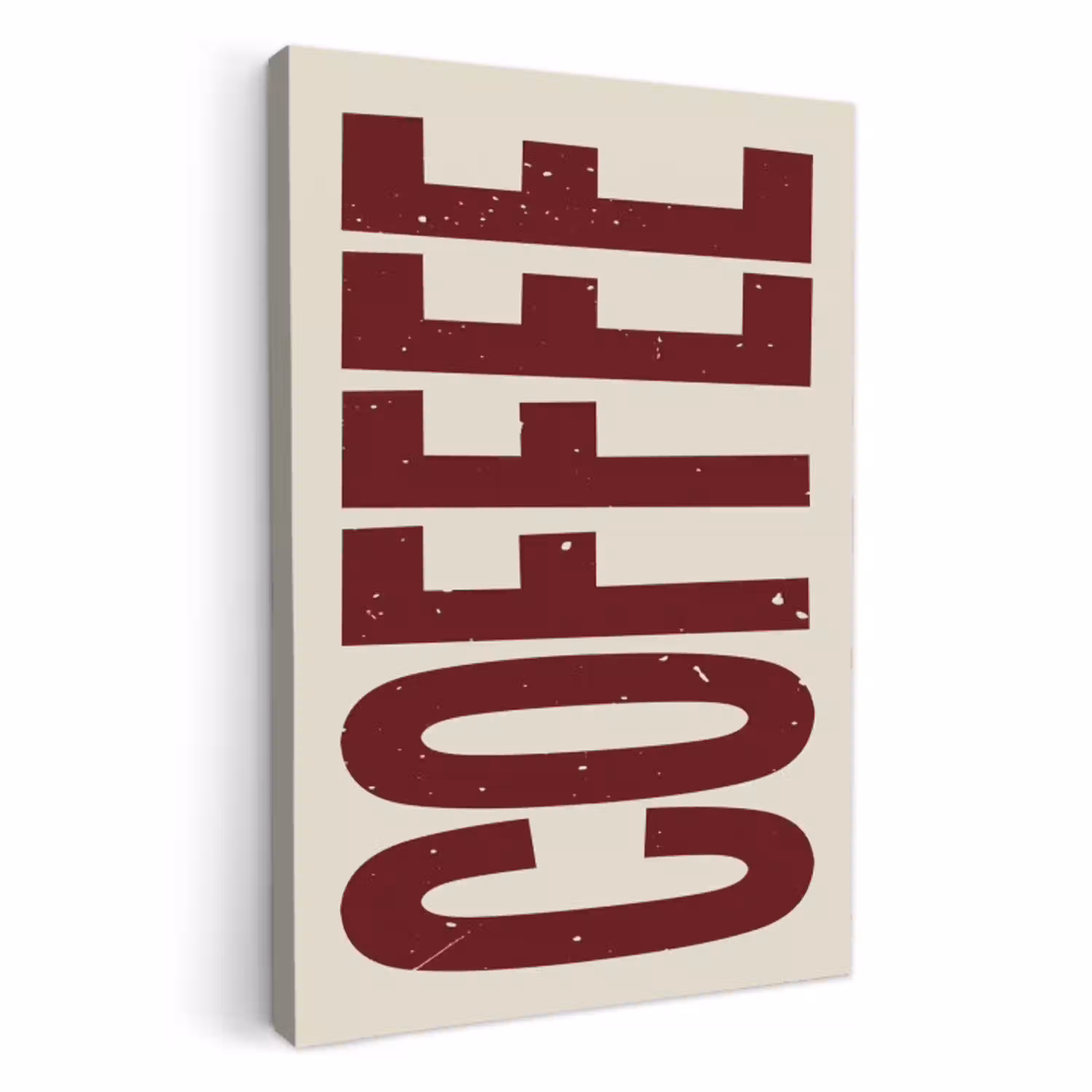 Koffie -Japandi - Rood - Vintage KitchenYeah - Keuken - Canvas klein -3d