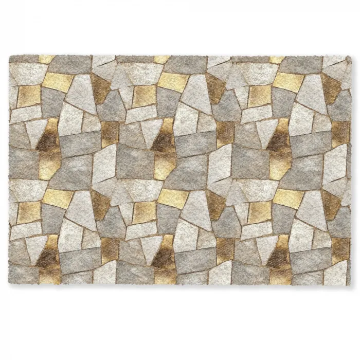 Mozaïek - Marmer - Goud Deurmat klein 898 -zkaufland3d