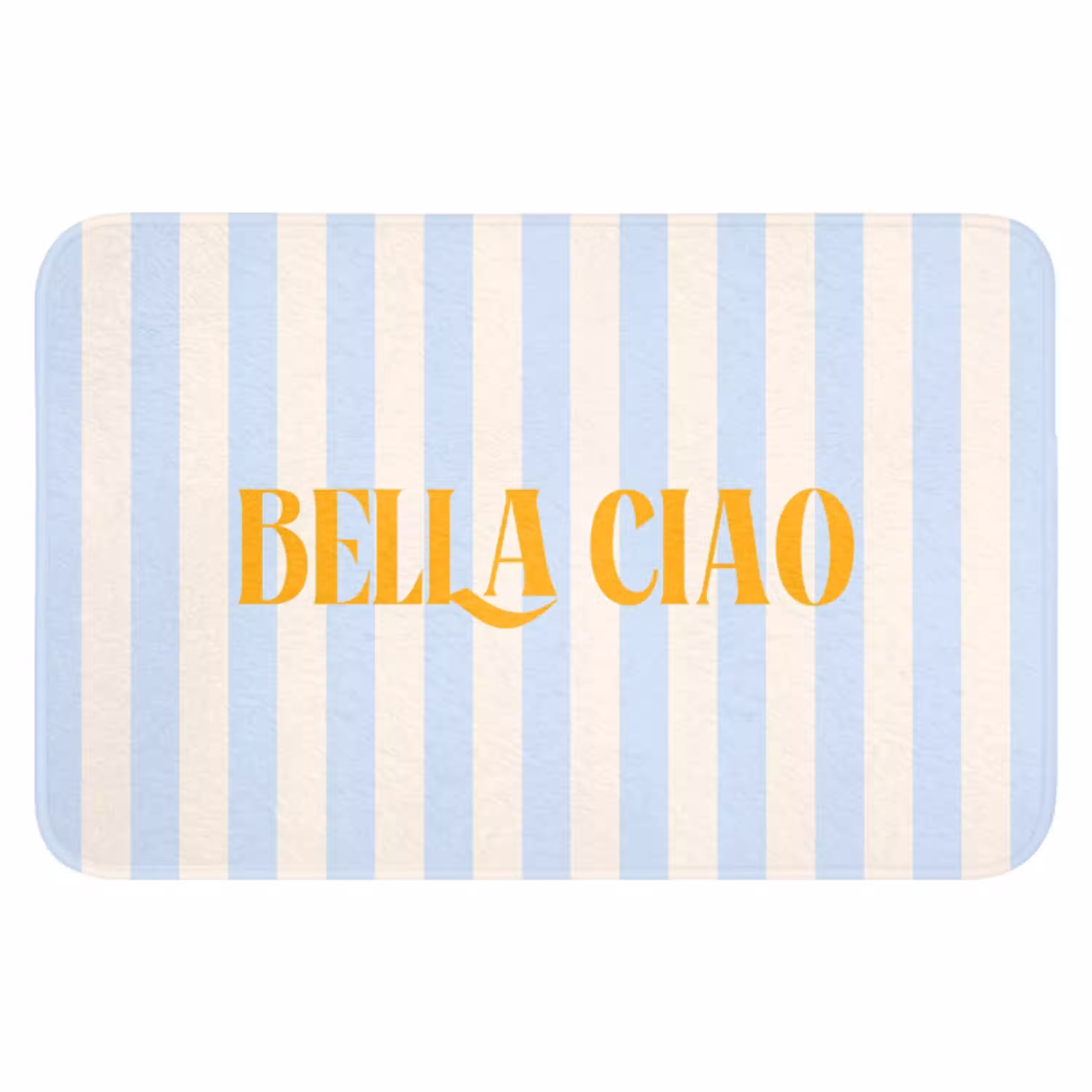 Oranje - Blauw - Strepen - Bella ciao WCmat klein -3d