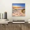 Duin - Zonsondergang - Horizon - Strand - Gras aluminium wit klein -sfeer1
