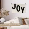 Kerst - Quote - Joy - Zwart - Feestdagen Wandkleed katoen klein -sfeer1