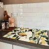 Vrouw - Mand - Citroenen - Bladeren Inductie beschermer vinyl 3mm klein -sfeer3