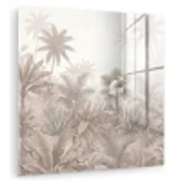 Jungle - Tropisch - Natuur -Vintage - Beige plexiglas 5mm klein -zzzproduct_nieuw