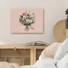 Margrieten - Boeket - Strikje - Roze PET vilt klein -sfeer3