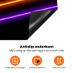Esthetiek - Retro - Neon Inductie beschermer vinyl 3mm klein -zzzzzzz-td-onderkant