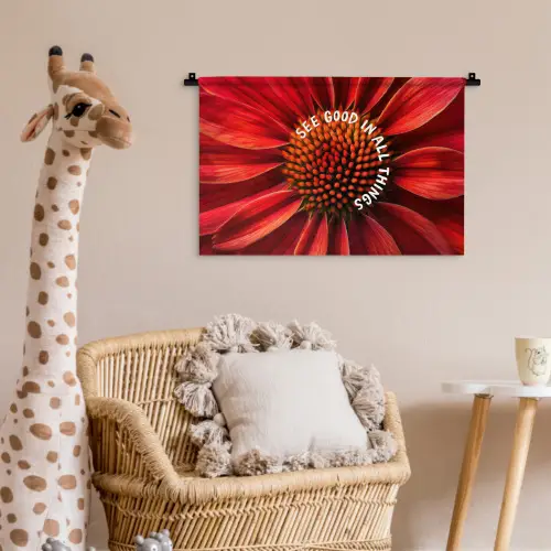Close up - Bloem - Quote - Rood Wandkleed katoen klein -wsfeer5_kind