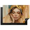 Vrouwen - Portret - Luxe - Goud Inductie beschermer vinyl 3mm klein -3d