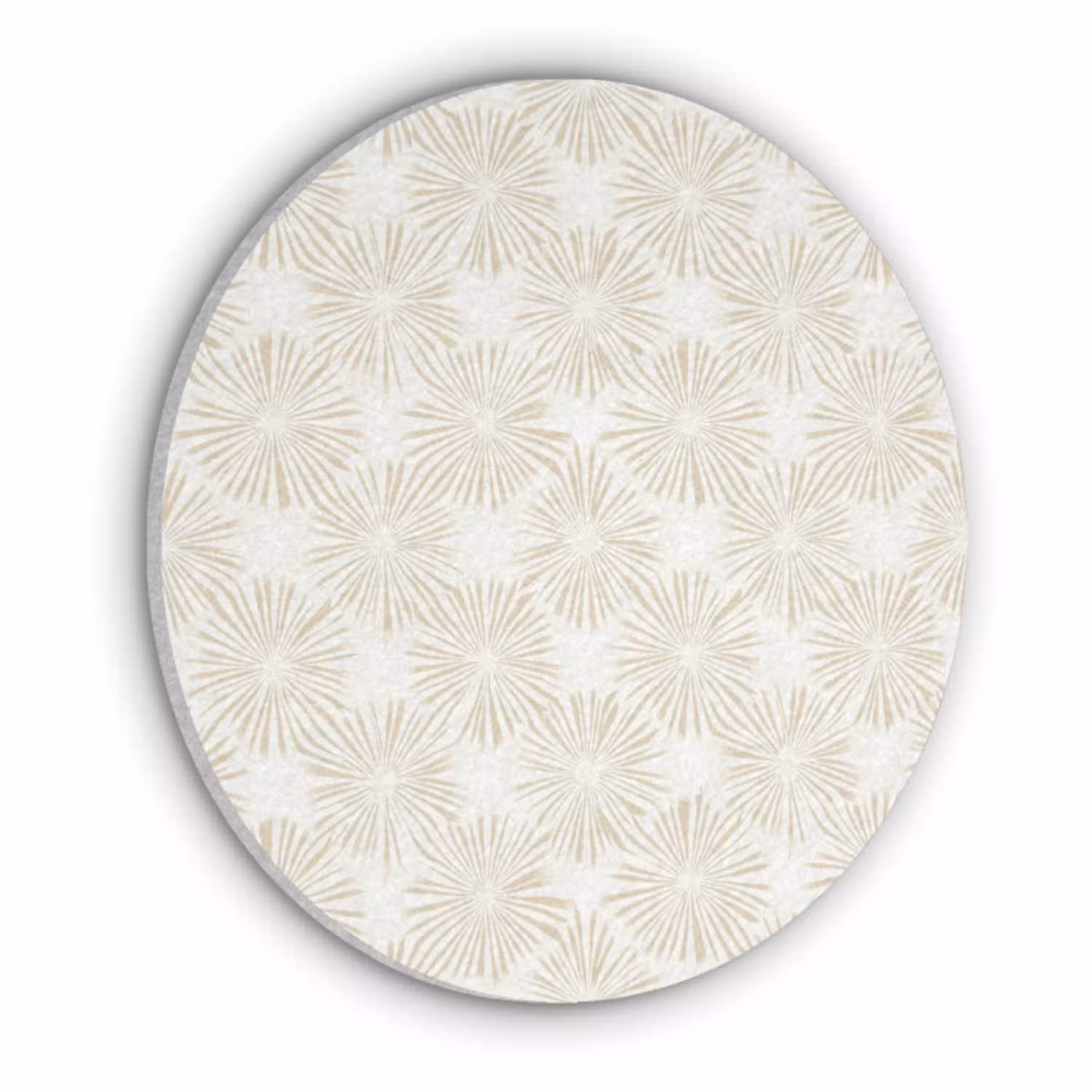 Abstract - Motief - Beige Akoestische PET Vilt - Rond klein 838 -3d