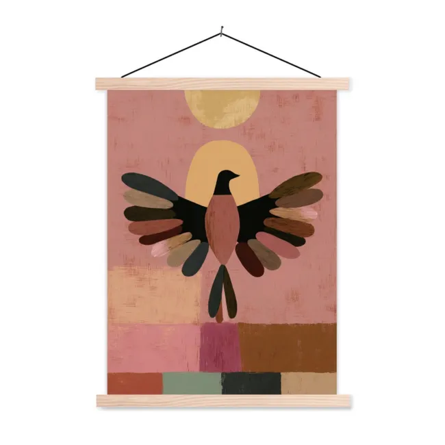 Schoolplaat - Illustratie - Vogel - Vlakken - Kleurrijk
