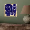 Okergeel - Blauw - Eenvoudige lijnen plexiglas 5mm klein -sfeer3