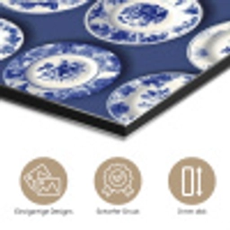 Borden - Floraal - Blauw aluminium wit klein 46 -closeup_DE