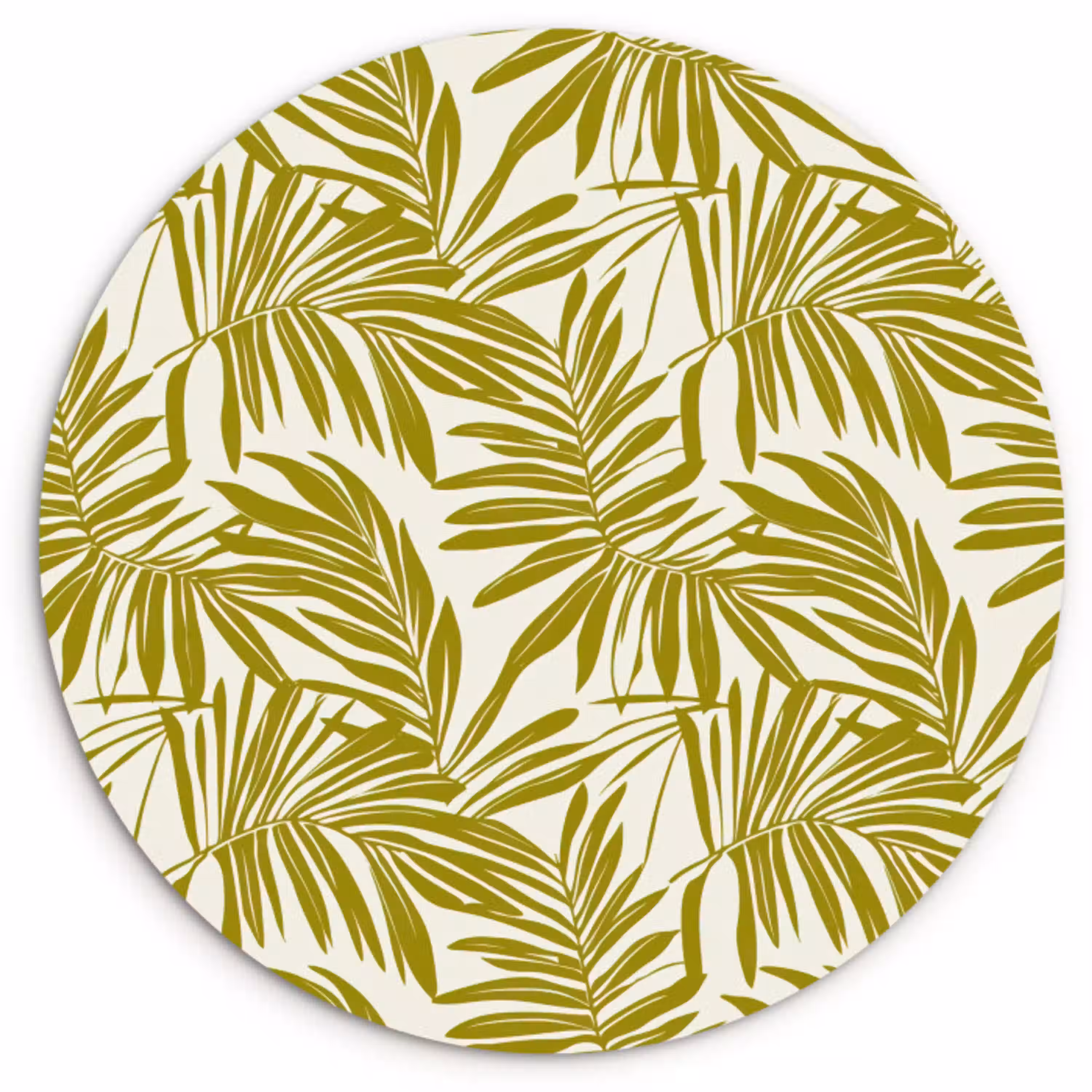 Palmblad - Patroon - Groen Wandcirkel kunststof plaat 5mm dik klein 188 -3d