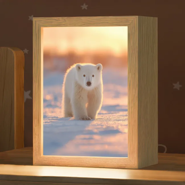 Nachtlampje - Ijsbeer - Sneeuw - Zonsopgang