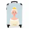 Prinses met een gouden kroon - Blauw NBS - Handbagage koffer - Volwassenen Unisex middel -productfoto_recht