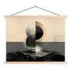 Cirkels - Schaduw - Abstract textielposter latten blank klein -3d