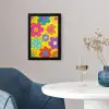 Bloemen - Illustratie - Kleurrijk fotolijst zwart zonder passe partout klein -sfeer4