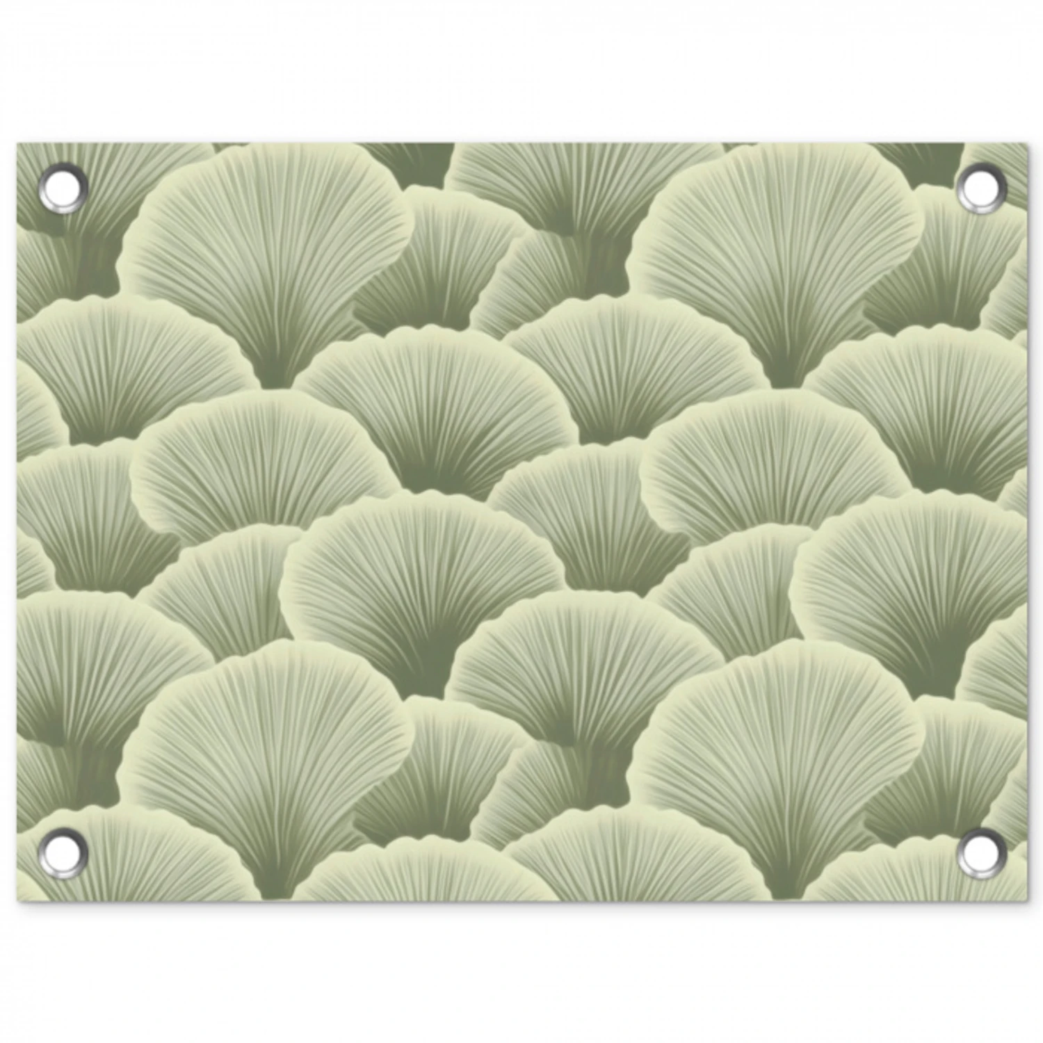 Waaier - Blad - Groen tuinposter los doek klein 239 -3d