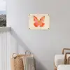 Vlinder - Minimalistisch - Roze tuinposter los doek klein -sfeer8