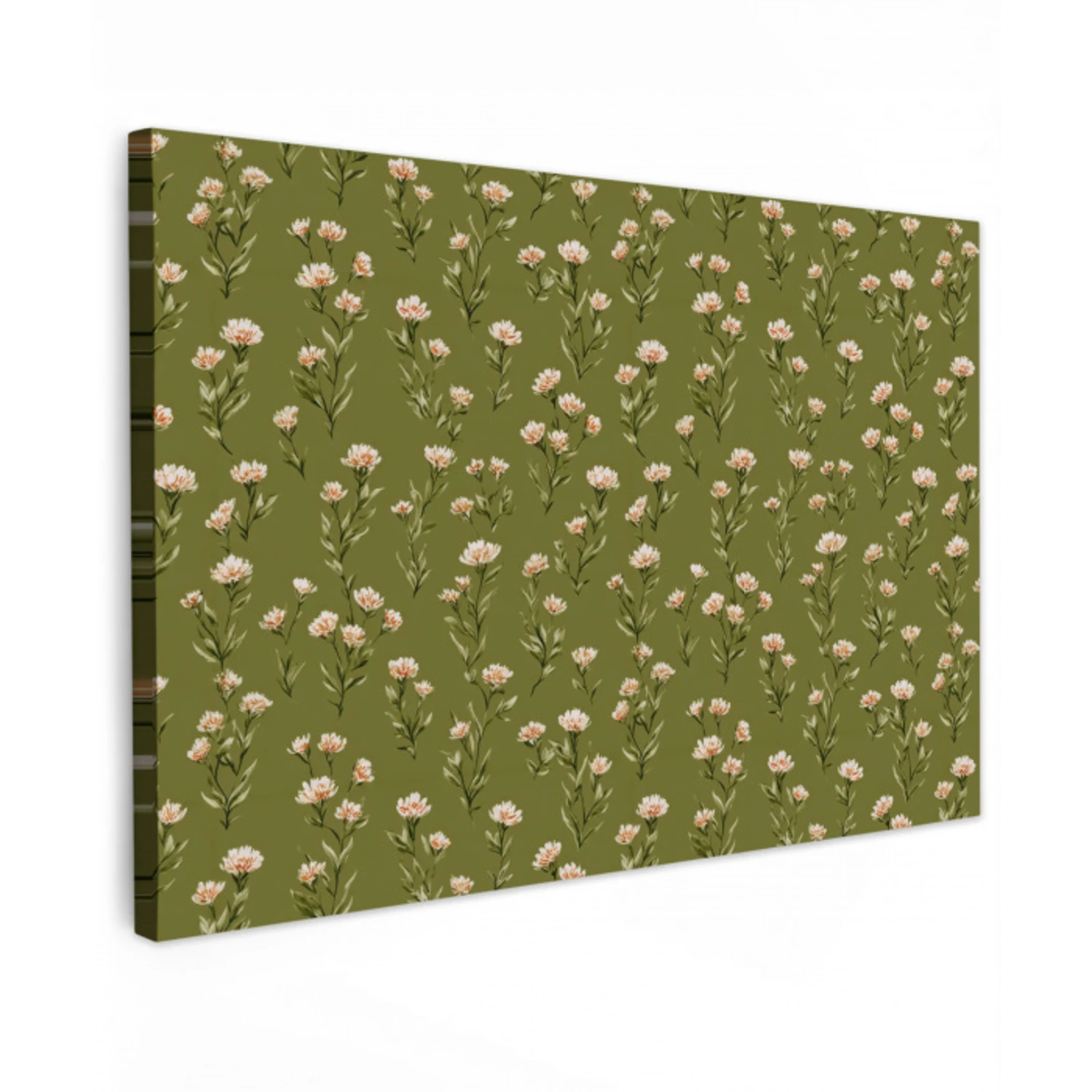 Landelijk - Bloemen -  Groen Tuinposter op houten frame 2 cm dik klein 845 -3d