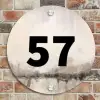 Geschilderd - Traditioneel Naambord Rond klein -sfeer2