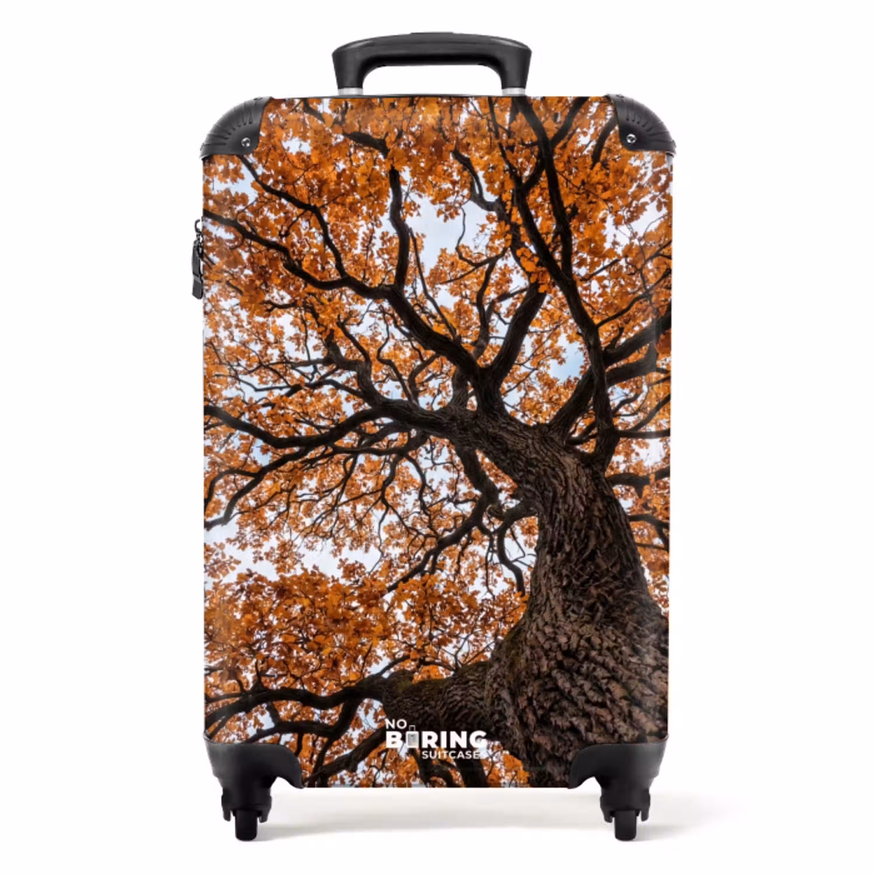 Boom - Bladerdak - Herfst - Oranje - Sfeervol NBS - Handbagage koffer - Volwassenen Unisex middel -productfoto_recht