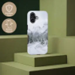 Weg - Bergen - Sneeuw - Naaldbos - Avontuurlijk Toughcase MagSafe Apple iPhone 17 klein -USP_PrintM_DE