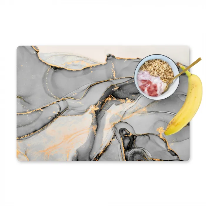 Marmer - Goud - Grijs Placemat vinyl groot -zzzproduct_Kitchenyeah-website