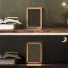 Goud - Zwart - Tunnel Light Box met kabel (Tafellamp) klein 925 -sfeer3