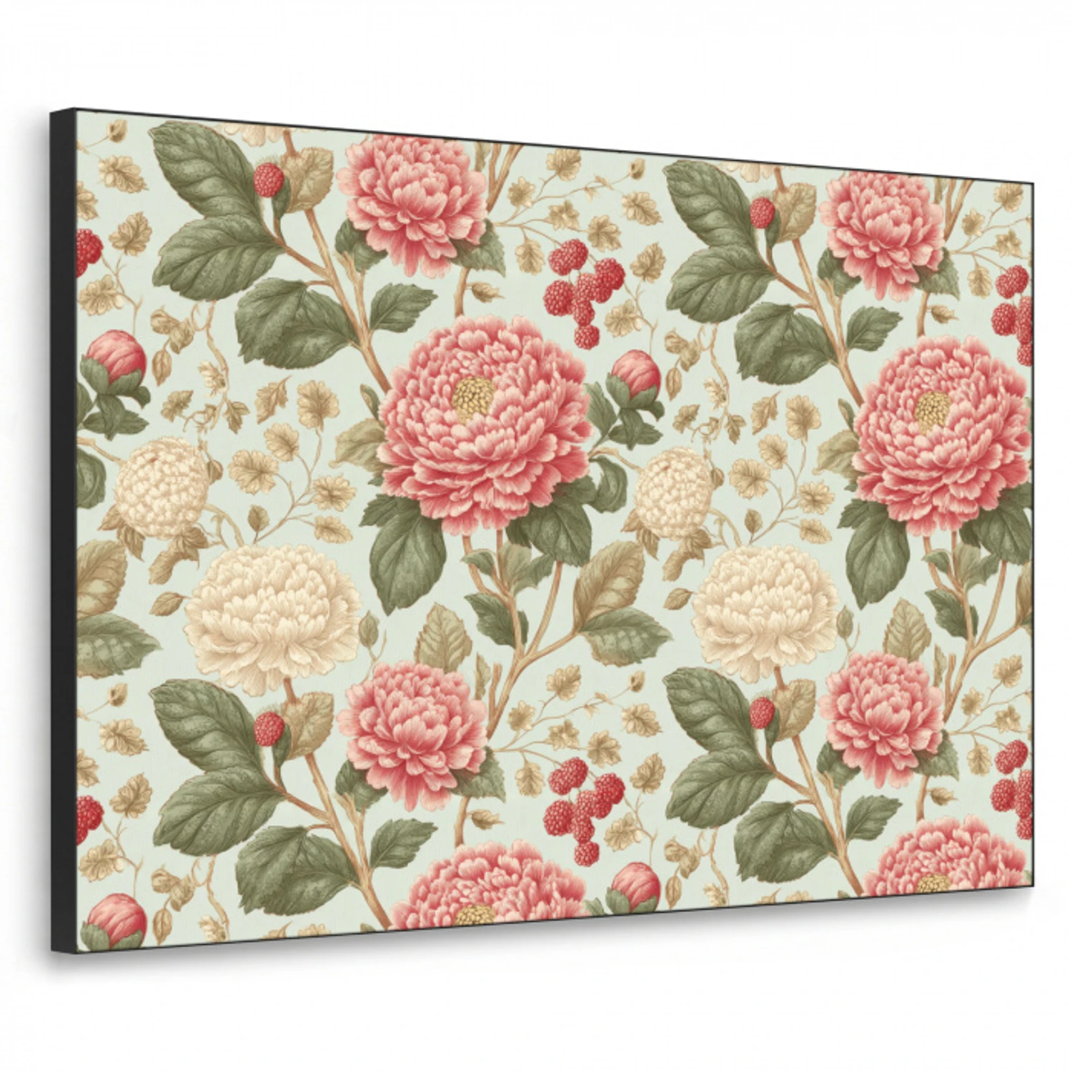 Klassiek - Botanisch - Veelkleurig Textielframe zwart klein 947 -3d